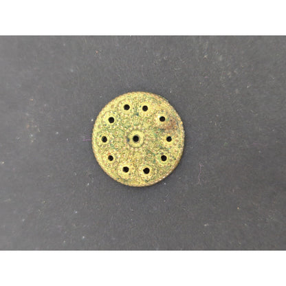 LOT of 10 Antique Vintage Victorian Brass Mixed Materials Buttons ESTATE FIND F