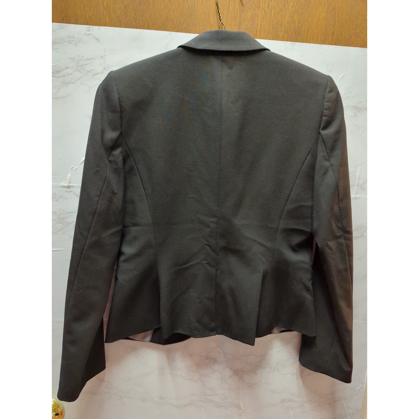 Calvin Klein Black Bolero Style Cropped Blazer Jacket Size Small Career Classic