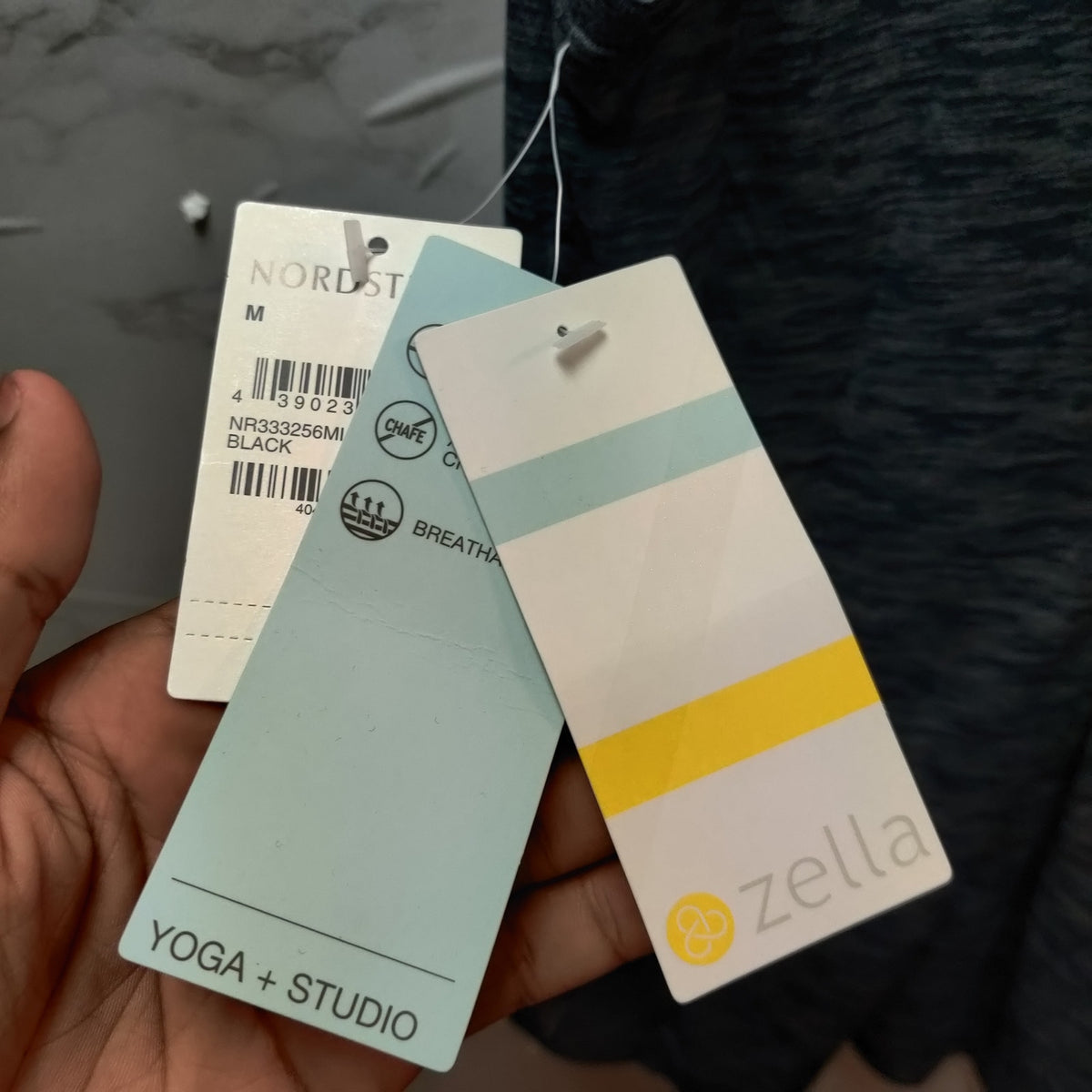 Zella Heathered Gray Keyhole Tank Top Activewear Yoga Studio Performance Medium