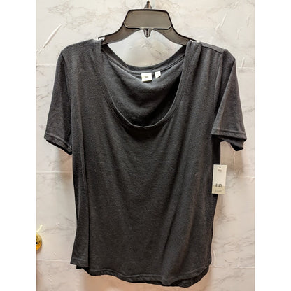 NWT BP. Charcoal Gray Cowl Neck Short Sleeve Top Size Medium