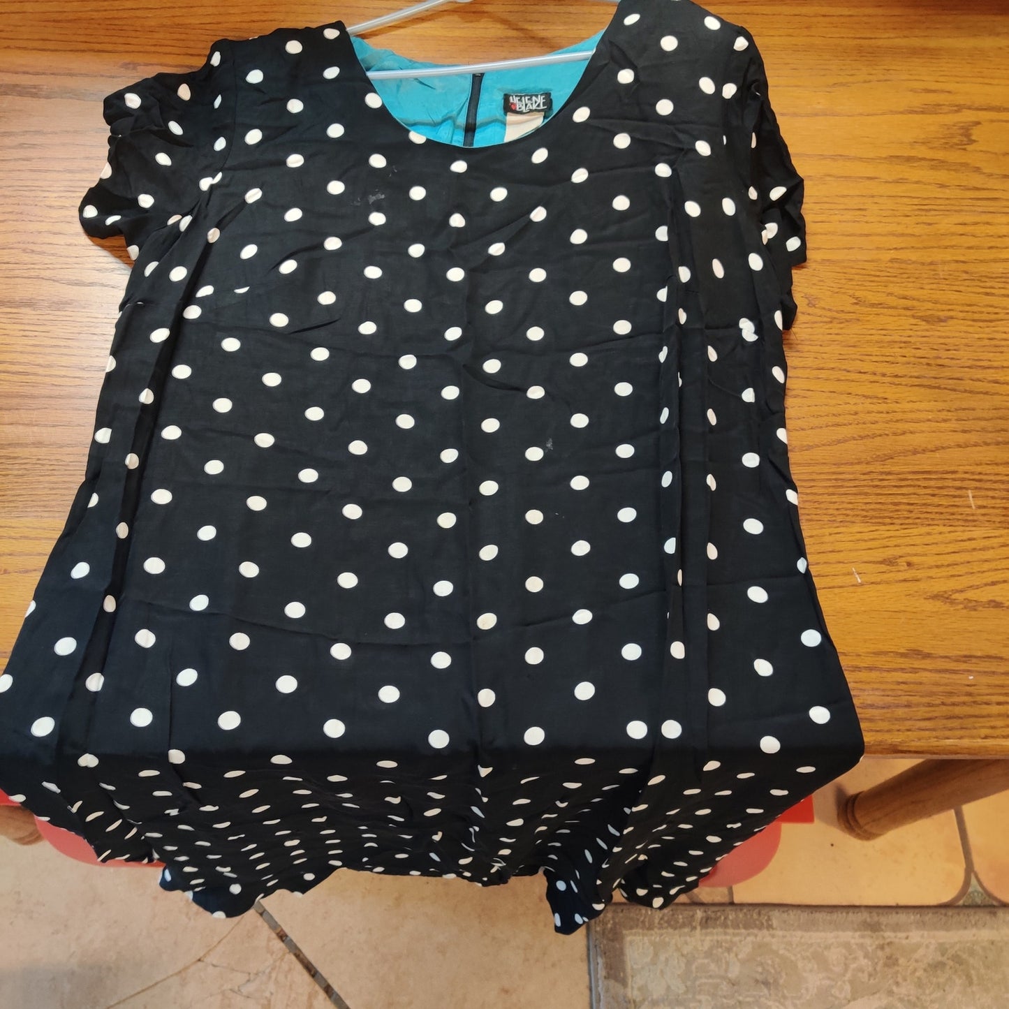 Vintage Helen Blake Black White Polka Dot Midi Dress Retro Rockabilly Style 18
