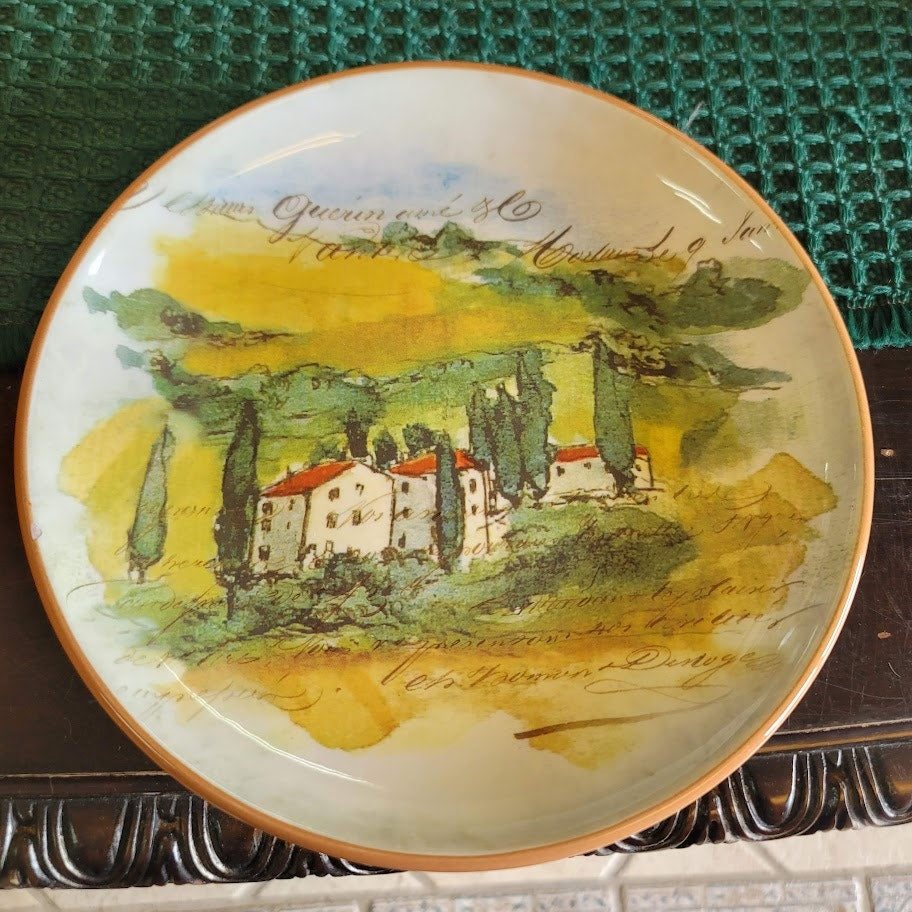 Williams Sonoma 2008 Marc Lacaze Italy Paysage 9 1/2" SINGLE Salad Plate NICKED