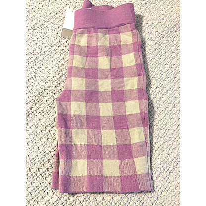 NWT BP. Pull On Bike Shorts in Purple Tulip Check Size Medium
