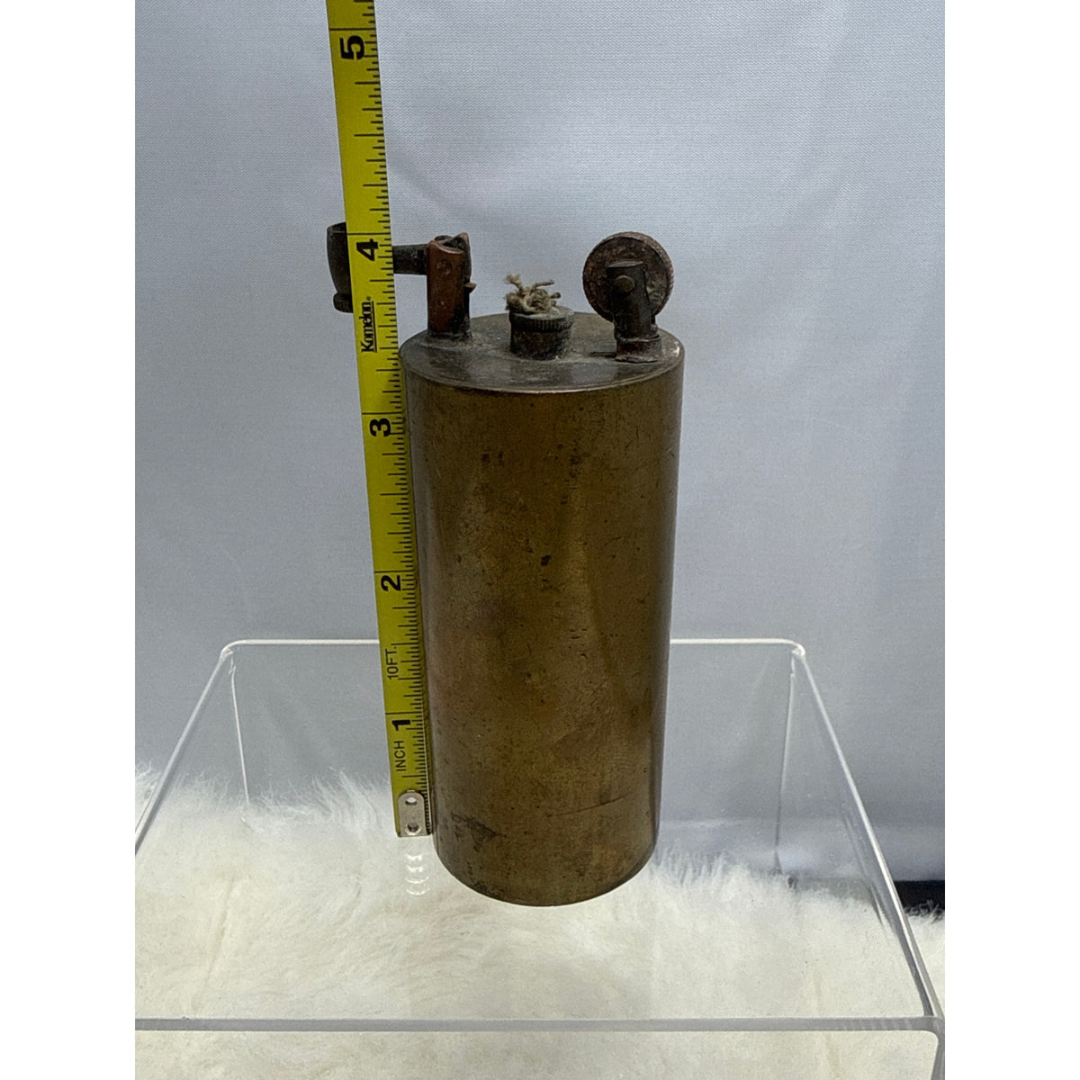 Vintage Spanish Trench Art Brass Lighter Shell Casing Military Relic 1930s