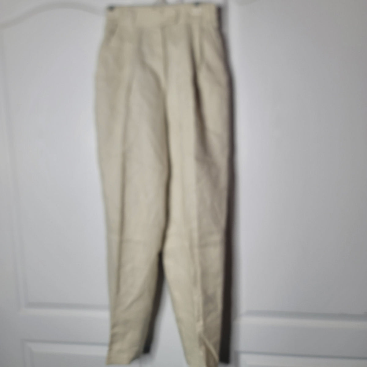 Premiere Designer 2 Pc. vintage Pant Jacket Suit Vintage LINEN Size 10 Cream