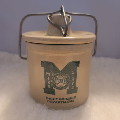 Vintage Mississippi State University Dairy Science Department Stoneware Crock