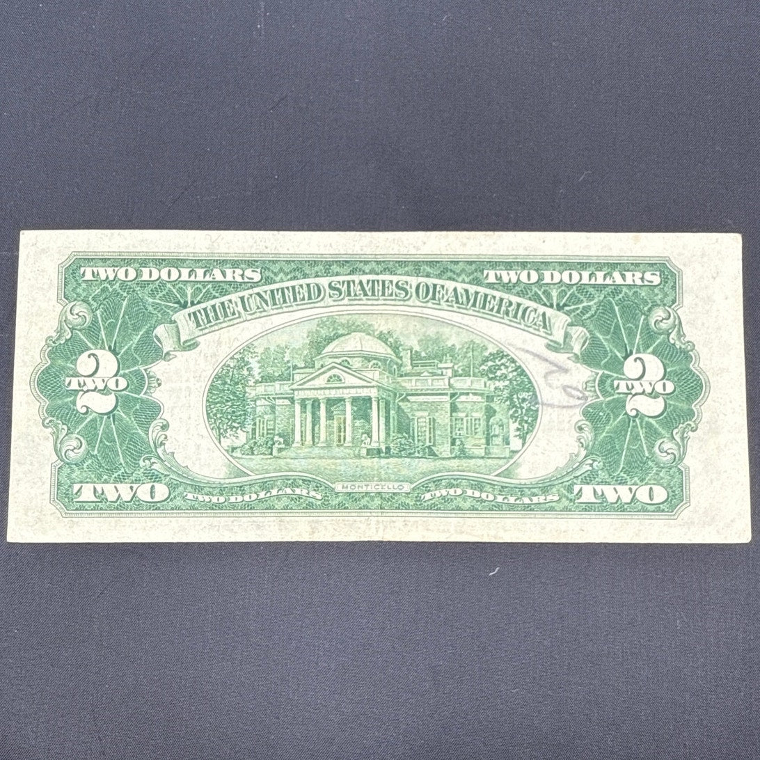 Paper Currency Bank Note USA Paper Money $2 Series 1953 A red seal priest