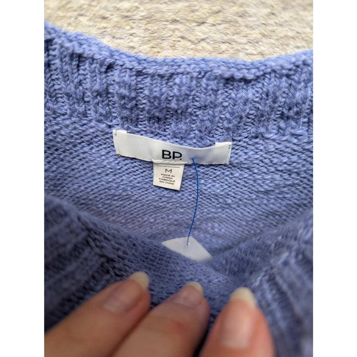 BP Women's Blue Iolite Straight Up Knit Sweater Tank Top Medium New Ribbed