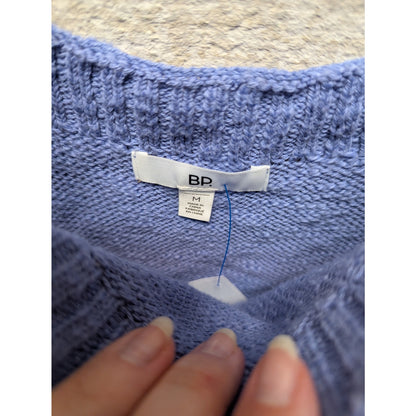 BP Women's Blue Iolite Straight Up Knit Sweater Tank Top Medium New Ribbed