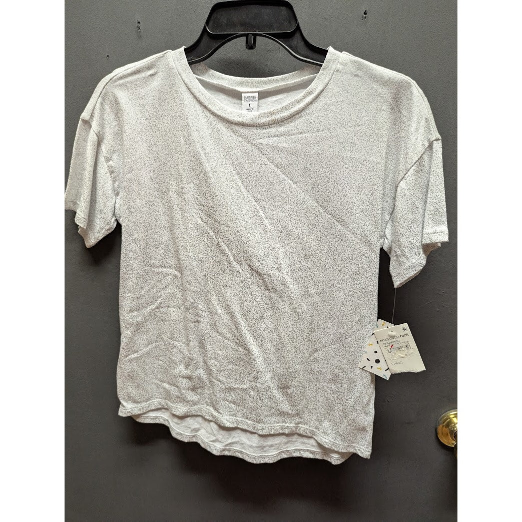 Harper Canyon Girls' White Cotton Crewneck T-Shirt NWT Size Large 10/12