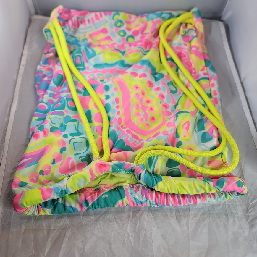 Lilly Pulitzer Cinch Drawstring Beach Sports Yoga Gym Bag Backpack
