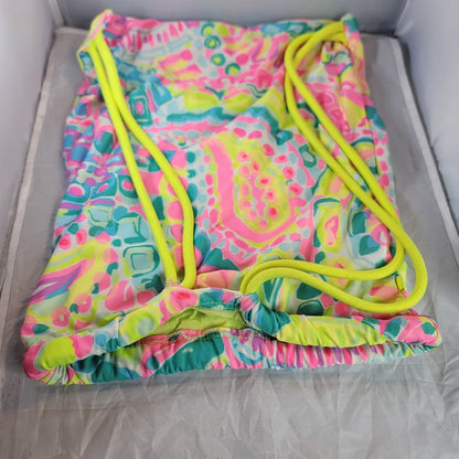 Lilly Pulitzer Cinch Drawstring Beach Sports Yoga Gym Bag Backpack