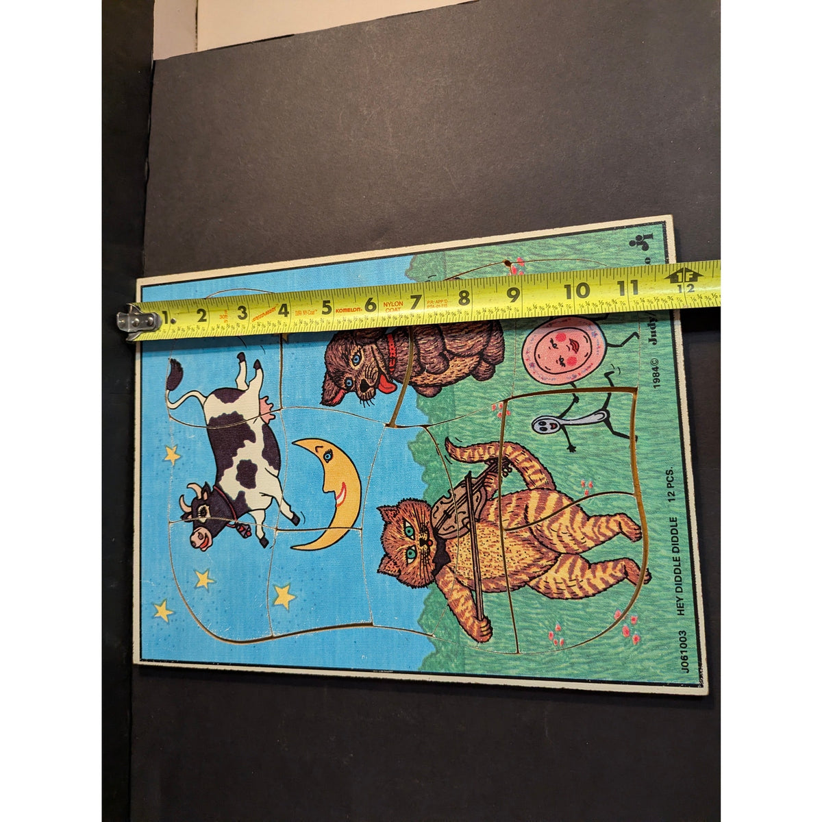 Vintage 1984 Judy Instructo Hey Diddle Diddle Wooden Inlay Tray Puzzle 101018