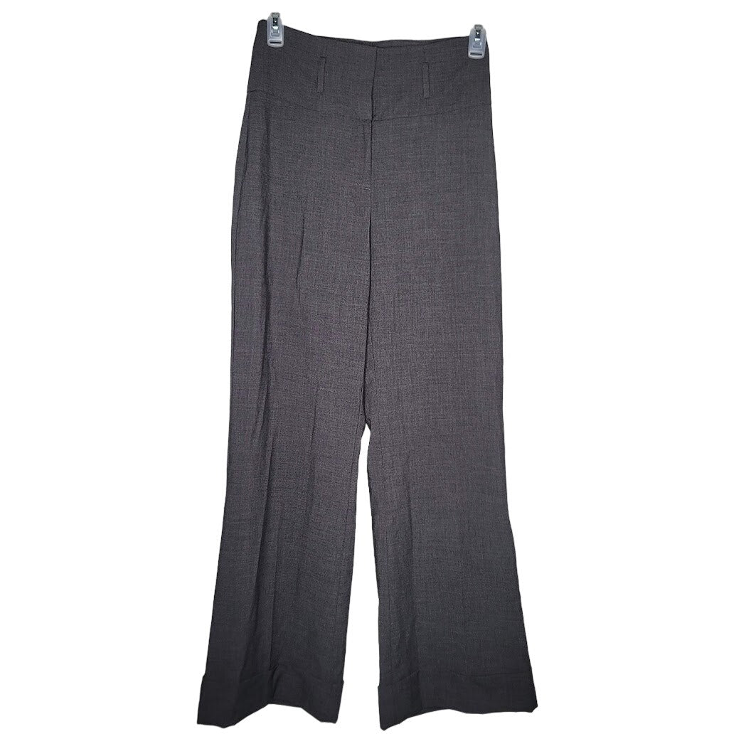 Worthington 1980s Size 8 Gray ultra wide cuffed pants 31" long high waisted
