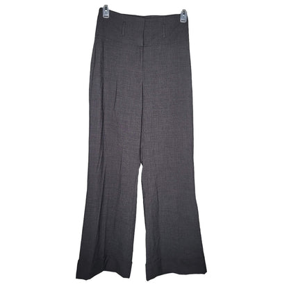 Worthington 1980s Size 8 Gray ultra wide cuffed pants 31" long high waisted