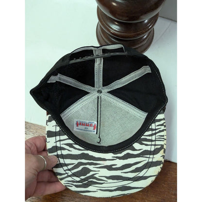 VINTAGE summit racing Blk/ Wh Snap Back Adjustable TRUCKER full fabric Hat  Cap
