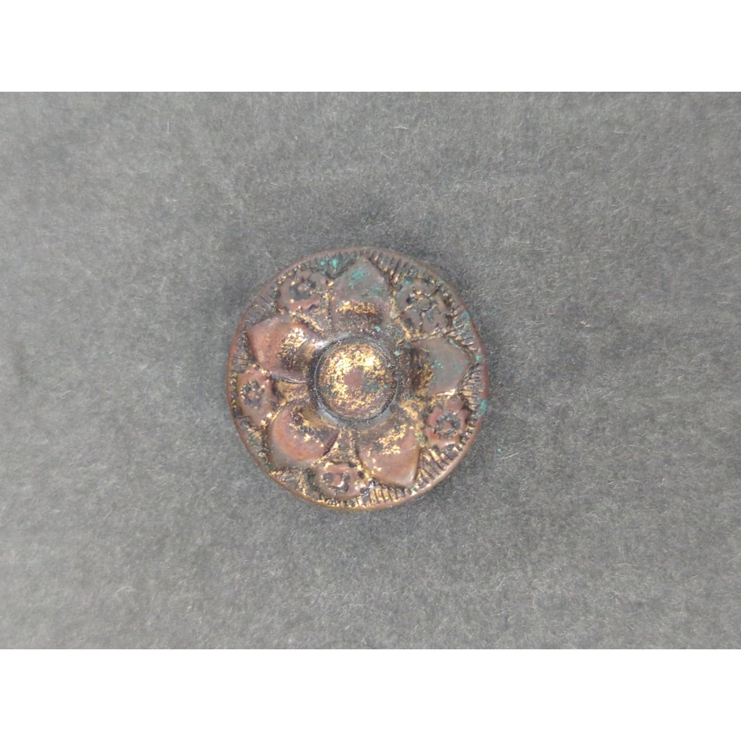 LOT N of 10 Antique Vintage Victorian Brass Mixed Materials Buttons ESTATE FIND