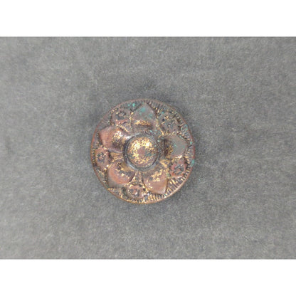 LOT N of 10 Antique Vintage Victorian Brass Mixed Materials Buttons ESTATE FIND