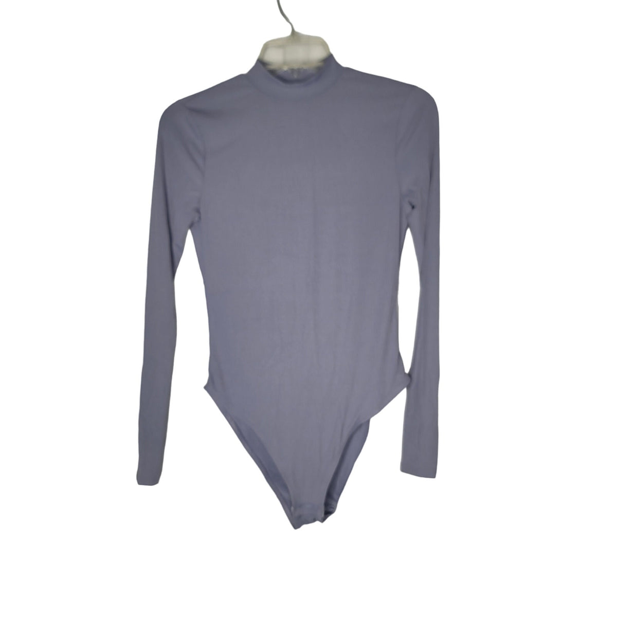 Topshop OPEN BACK blue ribbed Bodysuit long sleeve Size 8 long sleeve NEW
