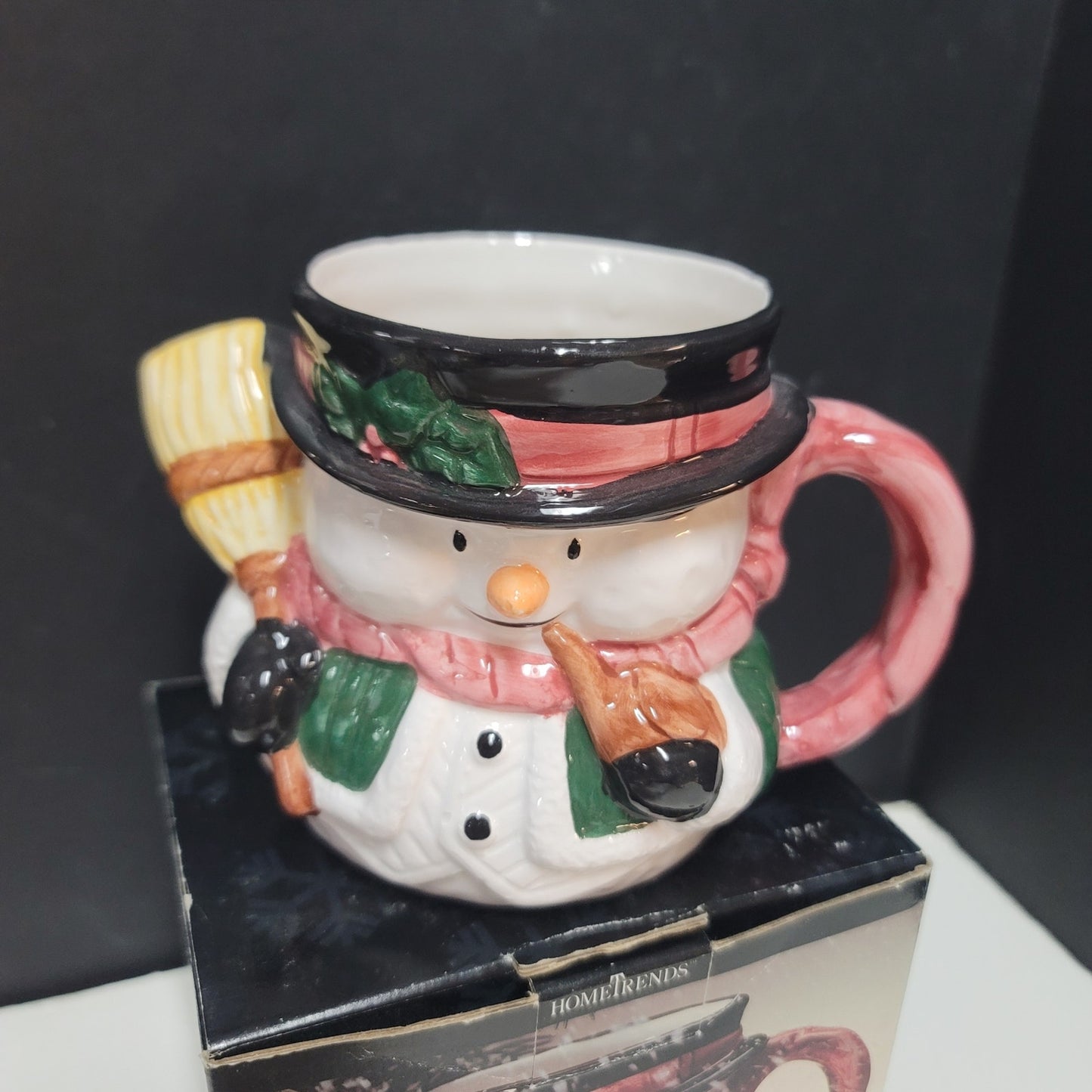 Vintage home trends ceramic snowman Christmas mug