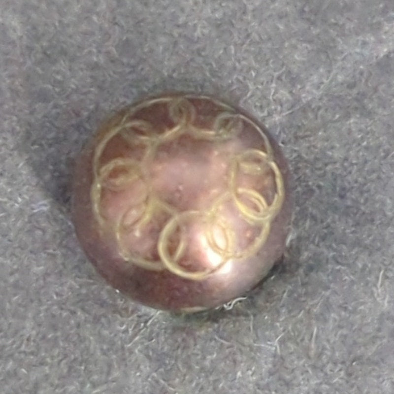 LOT P of 10 Antique Vintage Victorian Brass Mixed Materials Buttons ESTATE FIND