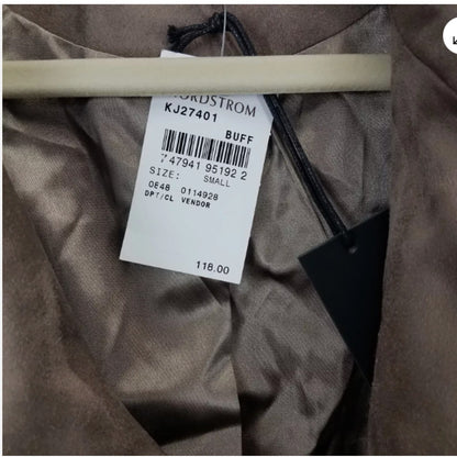 KUT from the Kloth SMALL Asymmetrical Zipper Crop Moto Jacket in Buff $98 NEW