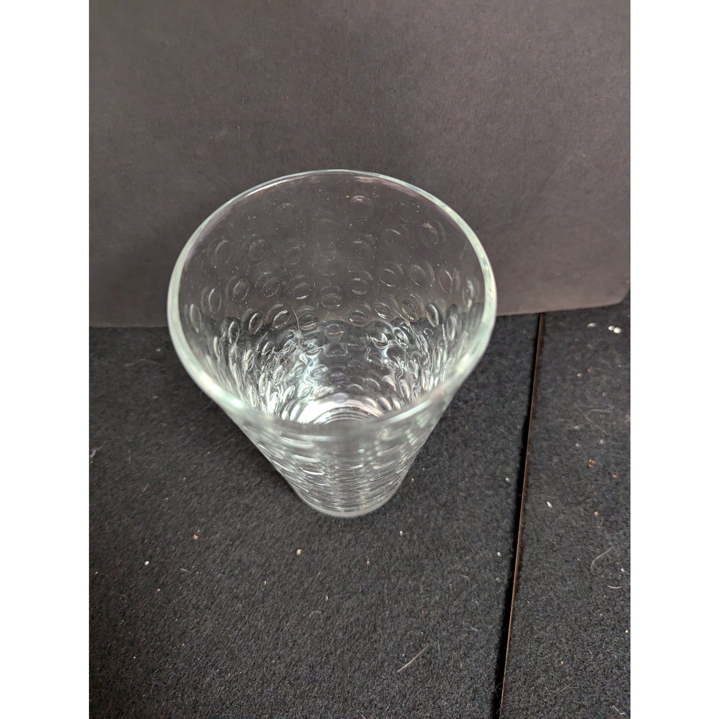 Vintage Mid-Century Bubble Anchor Hocking Clear Glass Tumblers Highball Set of 8