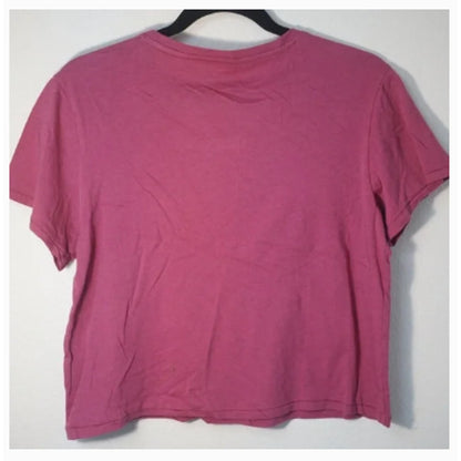 Ed Hardy Dagger through Heart Burgundy Crop Top Size Large NWT