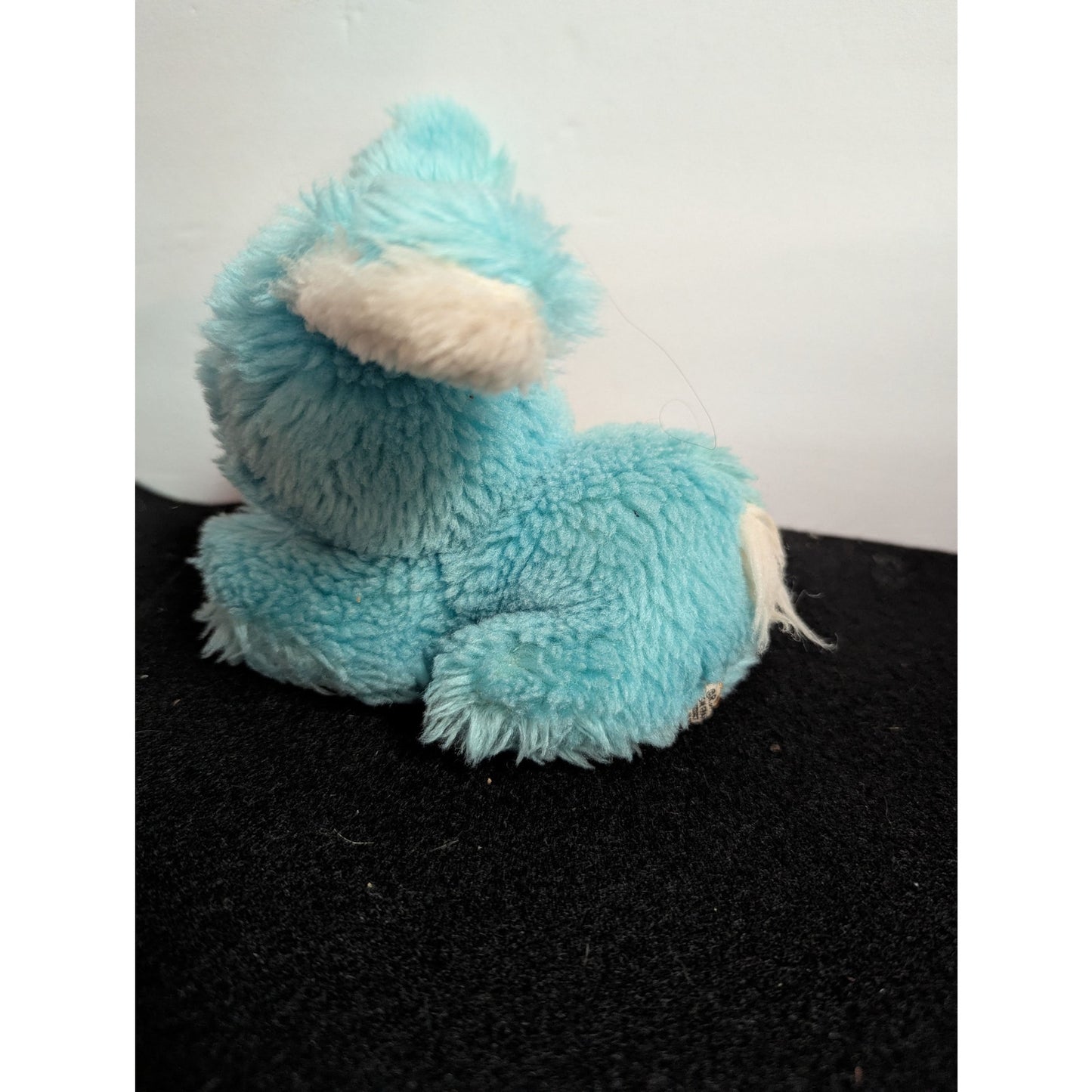 Vintage 1975 R. Dakin Blue Bunny Plush Stuffed Animal Retro Kitsch Nursery Toy