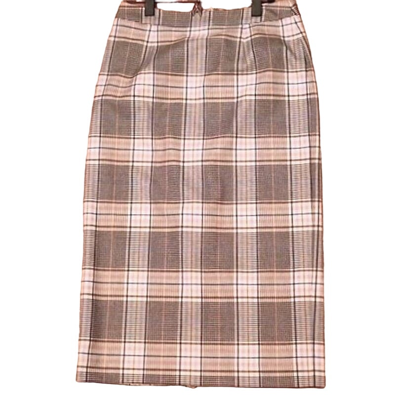 Halogen Lined Back Zip Plaid Pencil Skirt Sz 6 in Black Multi Lillian Check NWT