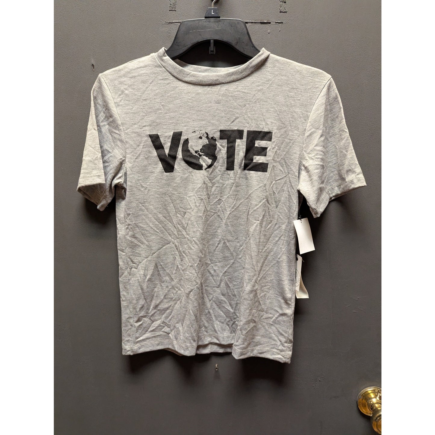 Treasure & Bond Gray "VOTE" Graphic Print Sleeveless Tank Top Large (10/12) New