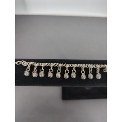 Vintage Silvertone Jingles Ankle Bracelet Anklet Missing One