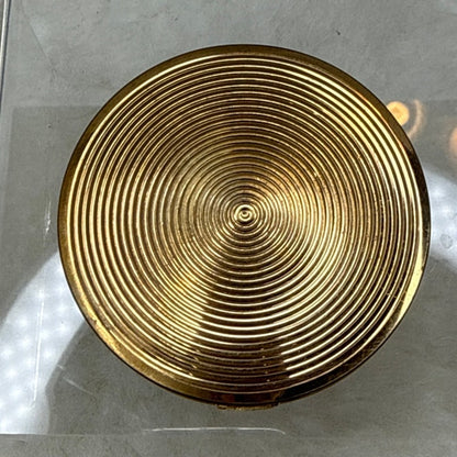 Vintage Vogue Vanities England Compact Black & Gold Lattice Spiral Base Powder