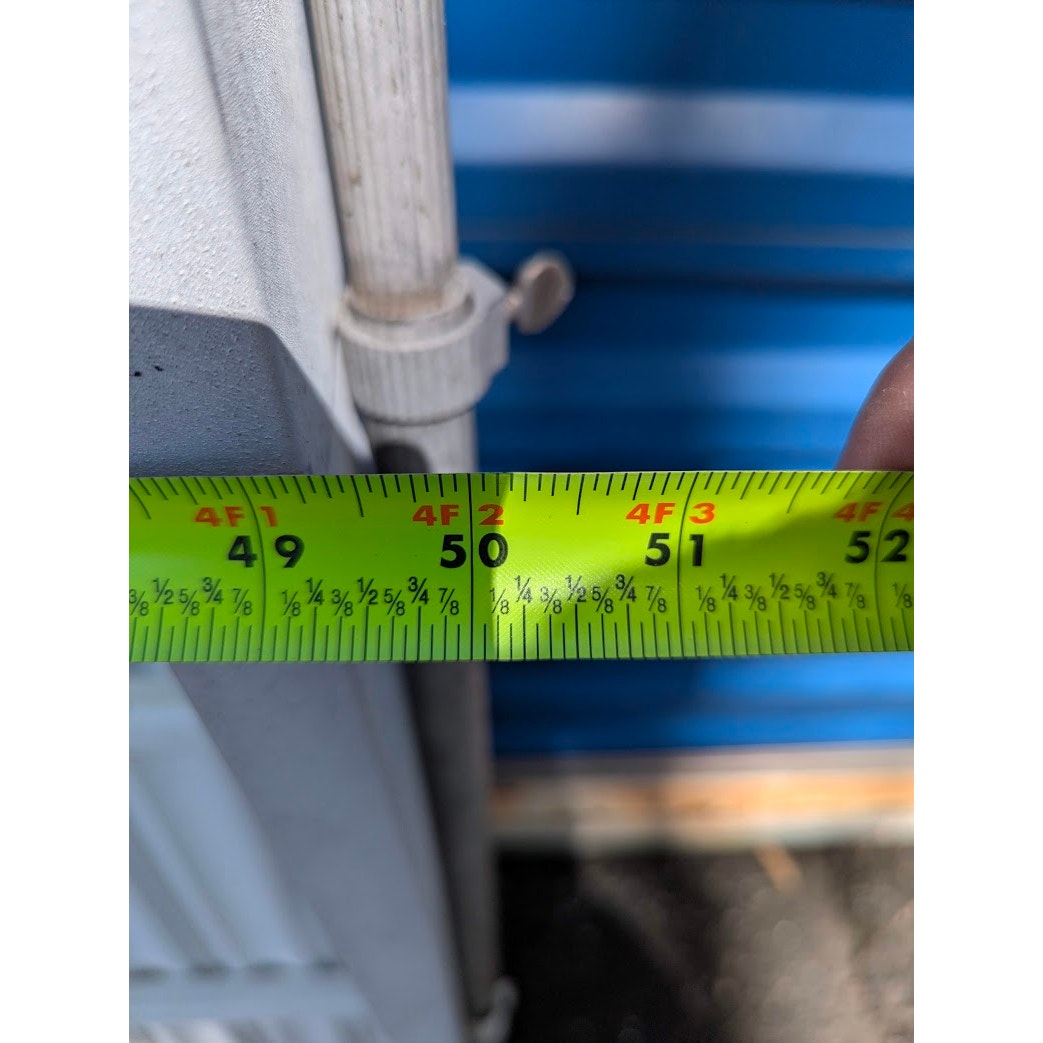 Aluminum VINTAGE awning 50" Wall brackets and channel