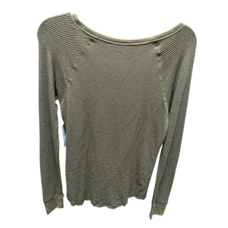 BP. Thermal Long Sleeve Lettuce Edge Crew T-Shirt Top layering SAGE SMALL