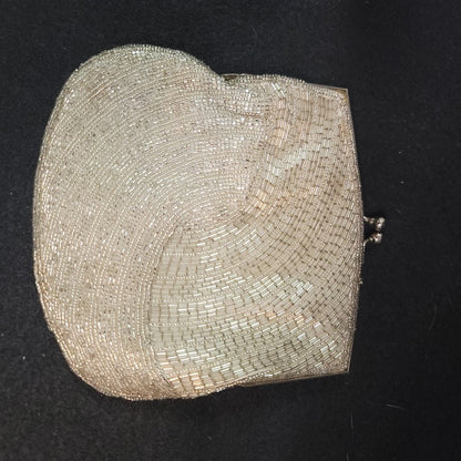 Vintage Magid Hand Made Macau Beaded Kiss Lock Evening Bag Clutch Shoulder Bag