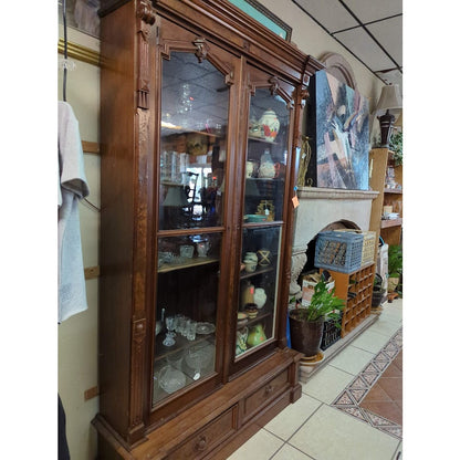 Secondhand Sandies: Antique Library Lawyer Grand Office Cabinet Glass Display Multi Shelf