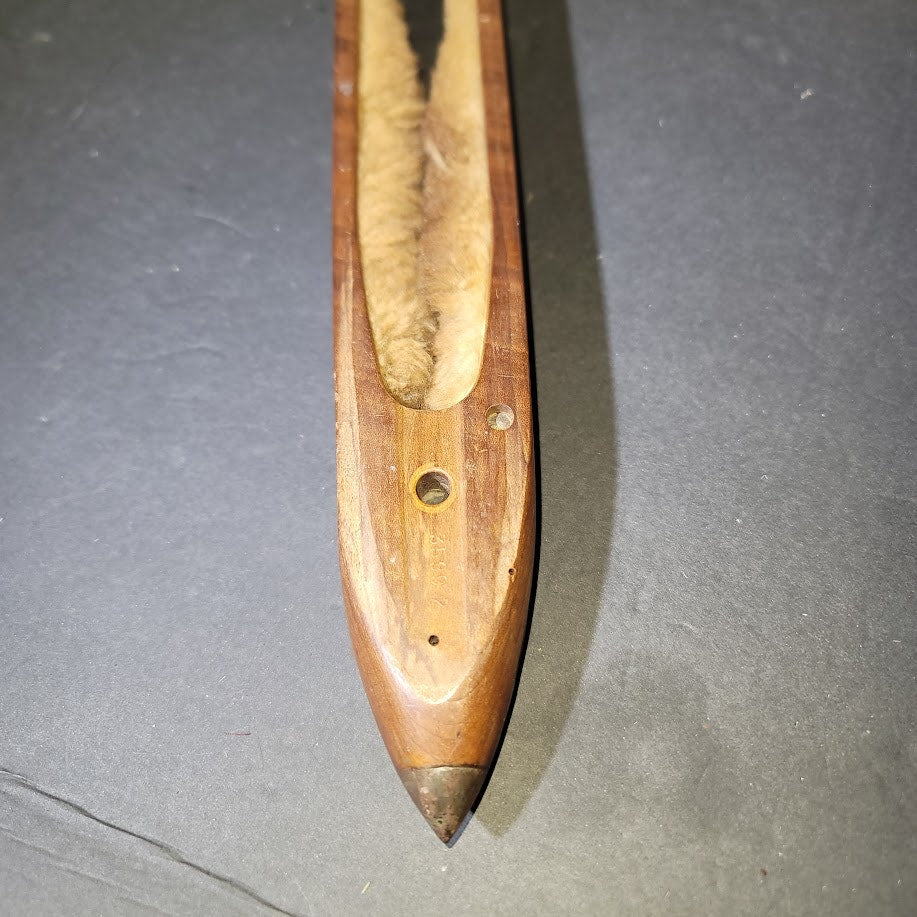 Antique 16" Wood Weaving Loom Boat Shuttle