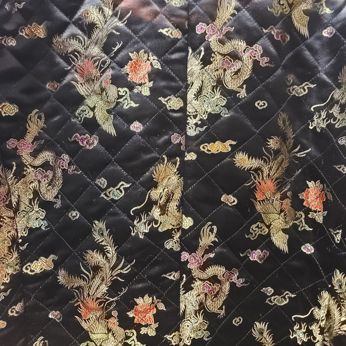 Uniform John Paul Richard VINTAGE Satin Asian Embroidery Dragon Jacket 1980s