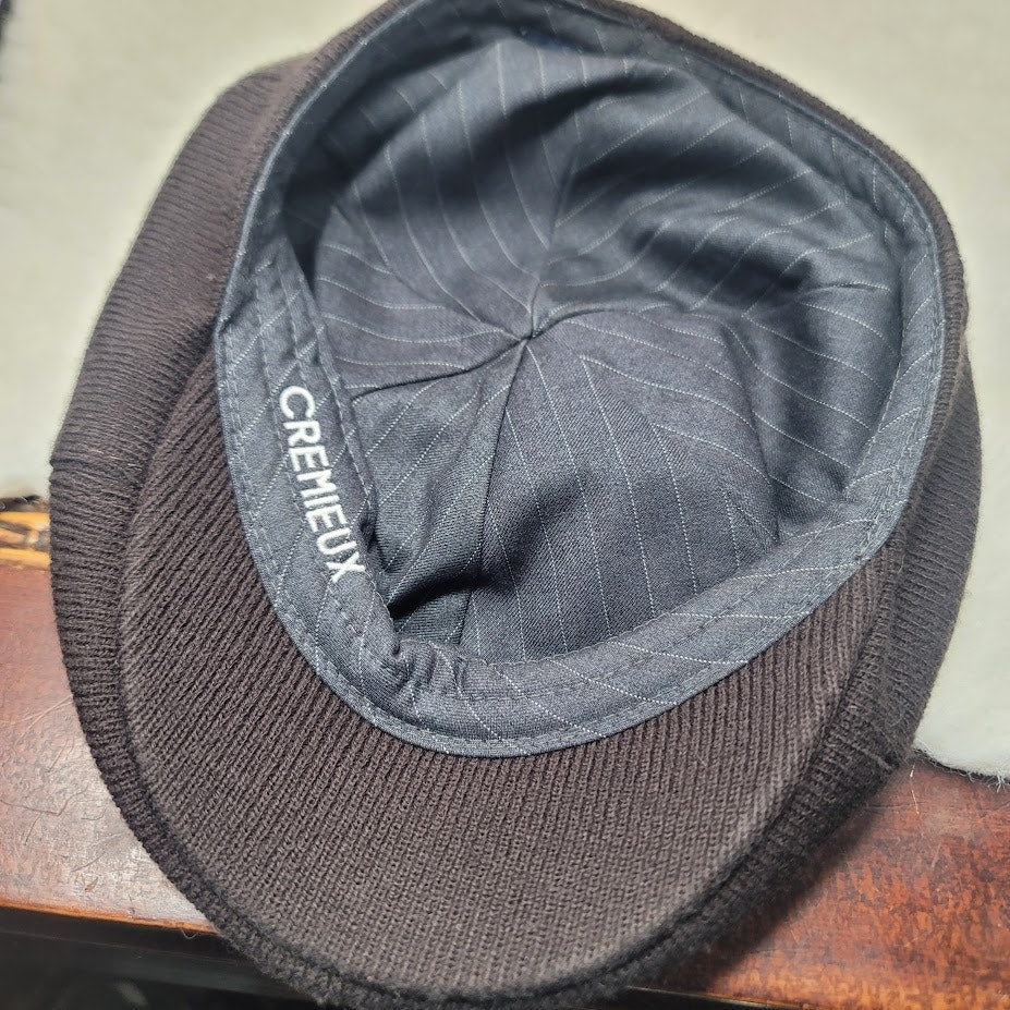 Cremieux Navy blue Knit Small Medium Paperboy Newsboy Gatsby Cabbie Scally Cap