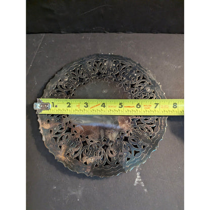 Vintage William Adams WA Italy Silverplate Footed Trivet