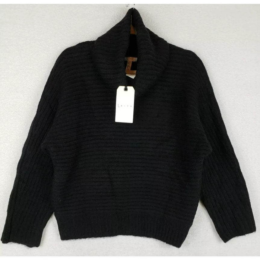 NWT Leith Pullover Turtleneck Dolman Sleeve Sweater Sz Small in Black
