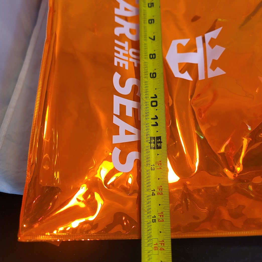 Royal Star of the Seas Orange iridescent Tote Beach Bag Rope Handle 16" x 12"