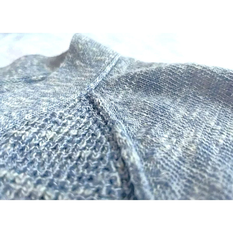 NWT Caslon Open Front Shaker Stitch Cardigan Linen/Cotton in Blue Pockets Sz 2X