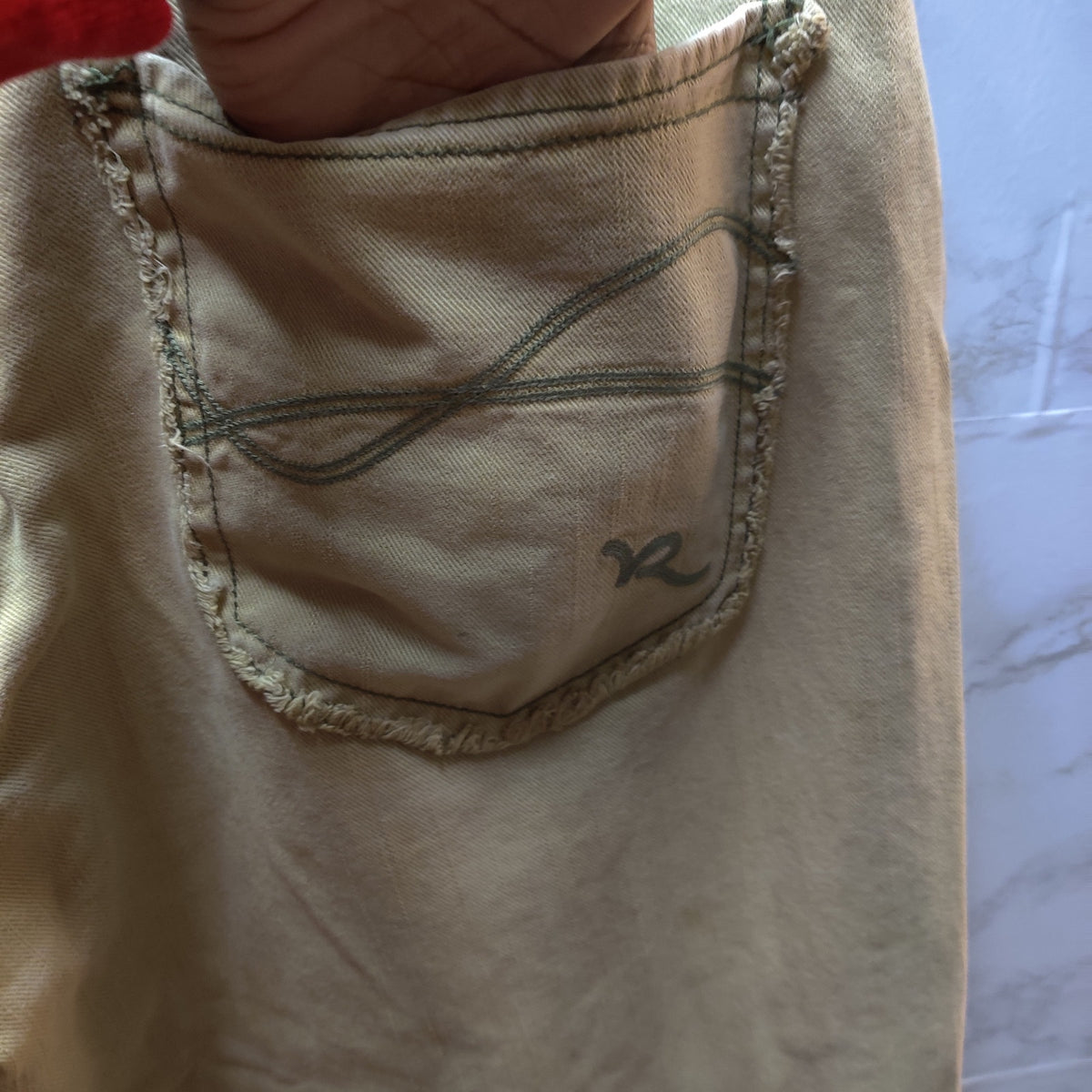 Rocawear Men Baggy Cargo Pants Y2K Hip Hop Khaki Tan Skate Streetwear Utility 38