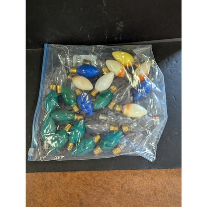 Vintage Christmas Lights screw in Bulbs Outdoor Lamps Mixed Lot