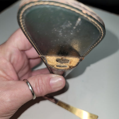 Vintage Brass Letter opener with leather case desk office work
