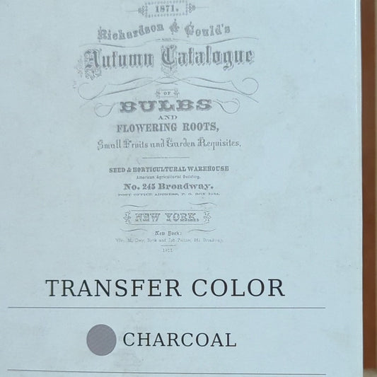 Redesign with Prima Seeds LG Charcoal Vintage Catalogue Decor Transfer 28x37