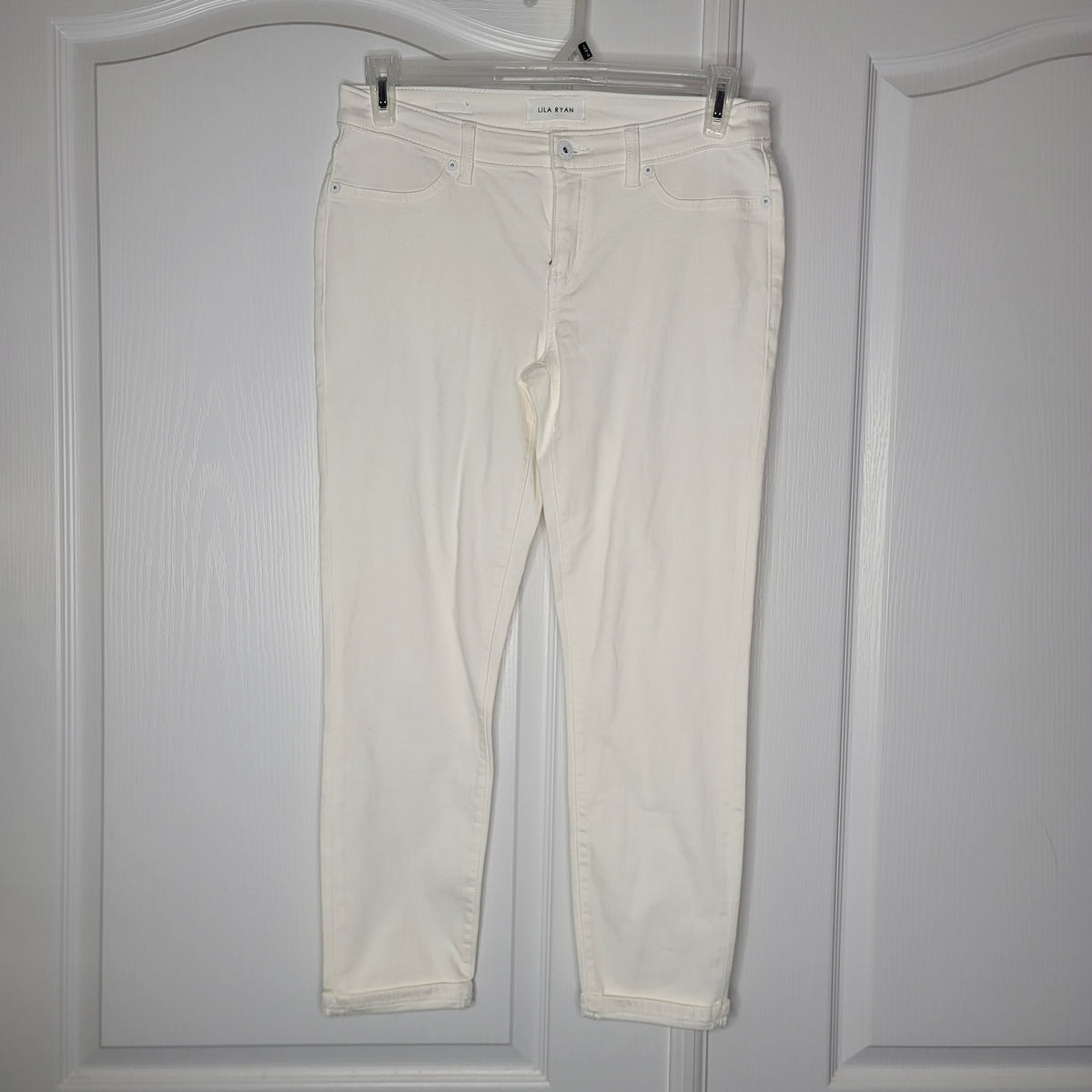 Lila Ryan Size 29 Pants white jeans cropped skinny NEW High Rise