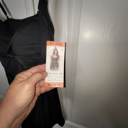 Nygard Slims Black One Piece Swimdress Swimsuit NWT XXL (14/16)